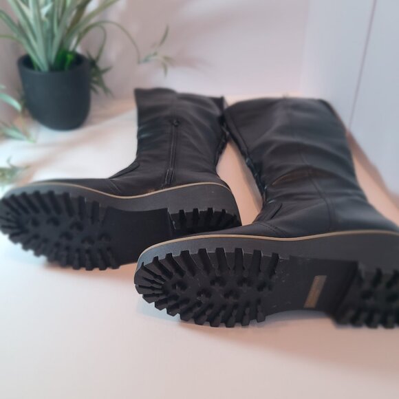 DV by Dolce Vita Black Wedge Platform Lug Sole Boots – Size 7.5 - Picture 5 of 15